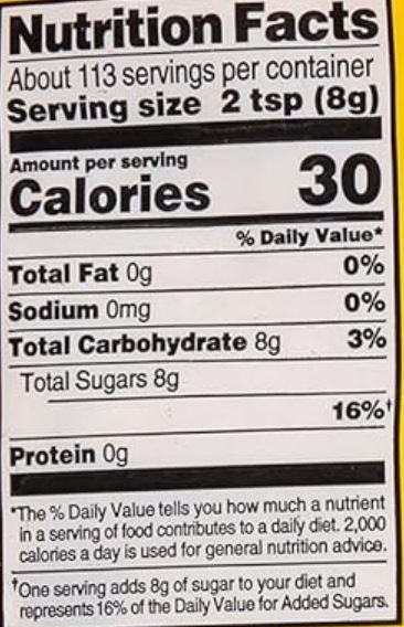 Dark Brown Muscovado Sugar Nutrition Facts - Eat This Much