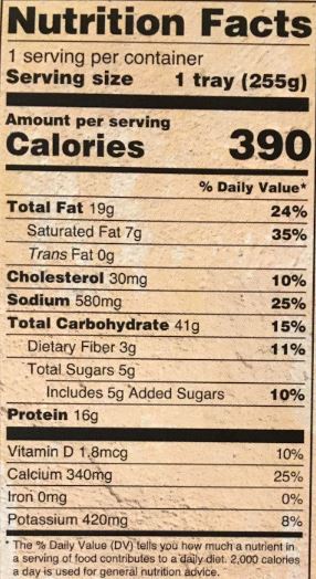 The Nutrition Facts of Deep Paneer Tikka Masala 