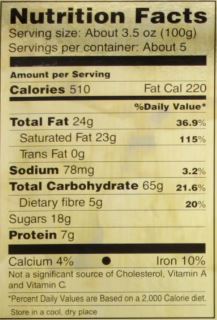 This is the Nutrition of Karachi Bakery Fruit Biscuits.