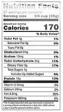 The Nutrition Facts of Laxmi Masoor Football GOTA