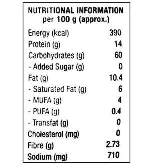 The Nutrition Facts of MTR Gulab Jamun Mix Large