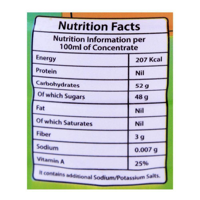 The Nutrition Facts of Mitchell's Squash Mixed Fruit