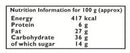 The Nutrition Facts of Mother's Recipe RTC Kadhai Paneer Mix 