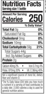 The Nutrition Facts of Naked Starwberry Banana