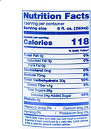 The Nutrition Facts of Rani Float Pulp juice Pineapple