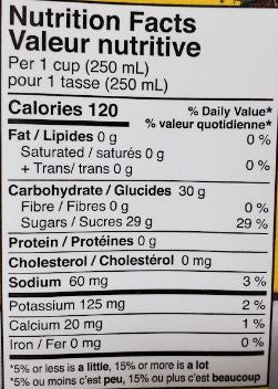 The Nutrition Facts of Rubicon Pineapple Coconut Juice