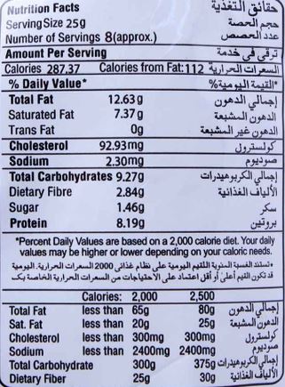 This is the Nutrition of Shahi Snacks Savory.