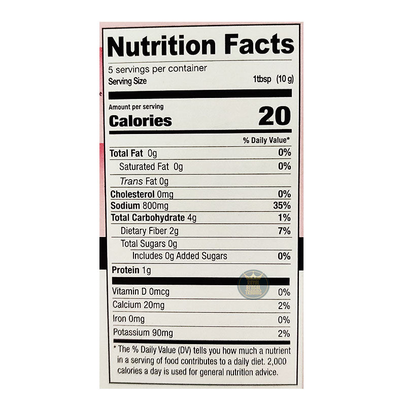 The Nutrition Facts of Shan Stew/Dopiaza Masala 