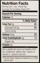 This is the Nutrition of Sugar in the Raw Natural Cane Turbinado Sugar.