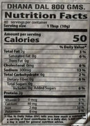 The Nutrition Facts of Swad Dhana Dal Large 