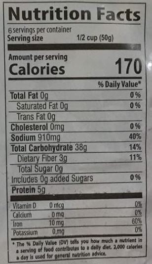 This is the Nutrition of Swad Fryums tubes.