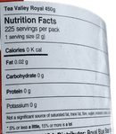 The Nutrition Facts of Tea Valley Royal Assam Tea Original Small  