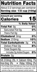 The Nutrition Facts of Vigo Hearts of Palm Salad Cut 