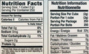 The Nutrition Facts of Zarrin Hard Sugar Cubes 