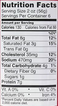 The Nutrition Facts of Ziyad Beef Luncheon Loaf Halal 