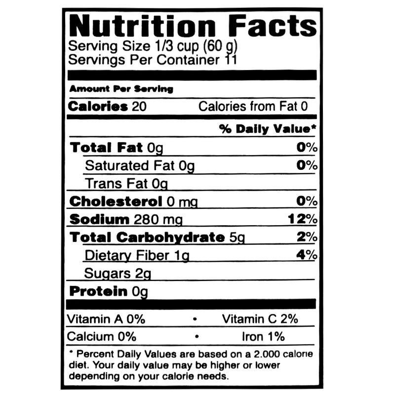 The Nutrition Facts of Ziyad Roasted Eggplant Can 