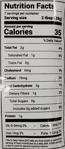 The Nutrition Facts of HandS Coconut Chutney (Coriander) 