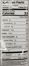 The Nutrition Facts of HandS Coconut Chutney Original 