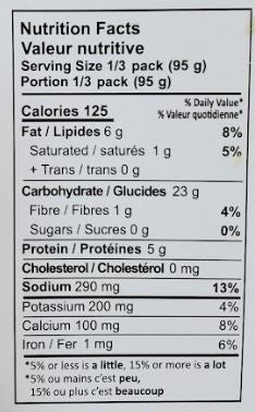 The Nutrition Facts of Regal Kitchen Kashmiri Rajma 