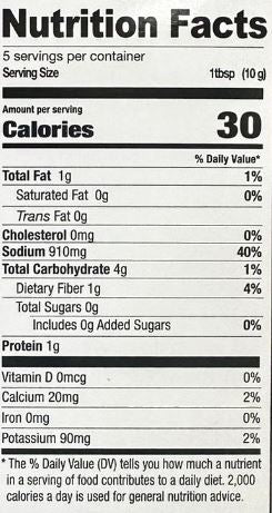 The Nutrition Facts of Shan Chicken Ginger 